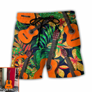 Guitar Various Style Tropical Custom Photo - Beach Short - Owl Ohh - Owl Ohh