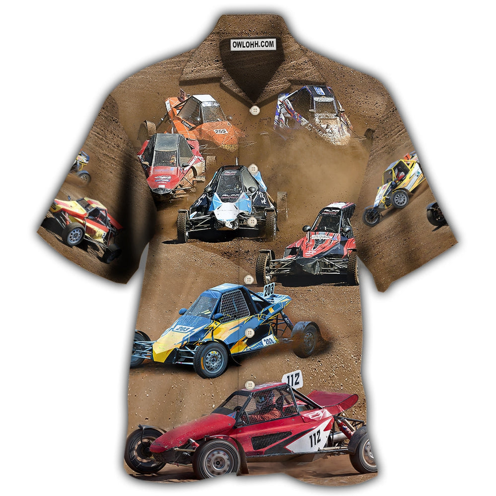 Autocross Cars Crazy Racing - Hawaiian Shirt - Owl Ohh - Owl Ohh