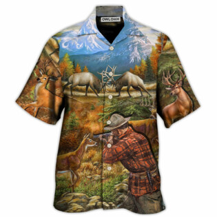 Hunting Deer Cool Art Style - Hawaiian Shirt - Owl Ohh - Owl Ohh