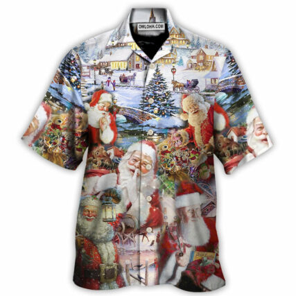 Christmas Santa I'm Just Here For The Ho's - Hawaiian Shirt - Owl Ohh - Owl Ohh