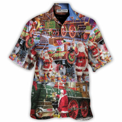 Christmas Santa Snow Village Christmas Spirit Of Giving - Hawaiian Shirt - Owl Ohh - Owl Ohh