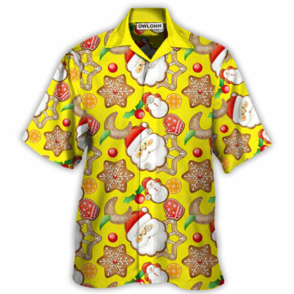 Christmas Santa Snowman Gingerbread And Sweets - Hawaiian Shirt - Owl Ohh - Owl Ohh