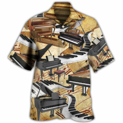 Piano Retro Art Music Lover - Beach Short - Owl Ohh - Owl Ohh