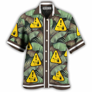 Gas Pump Get Screwed Funny Tropical Leaf - Hawaiian Shirt - Owl Ohh - Owl Ohh