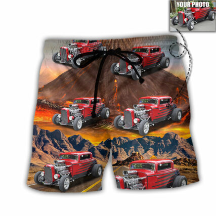 Hot Rod Various Style Custom Photo - Beach Short - Owl Ohh - Owl Ohh