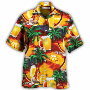 Beer In Paradise Tropical - Hawaiian Shirt - Owl Ohh - Owl Ohh
