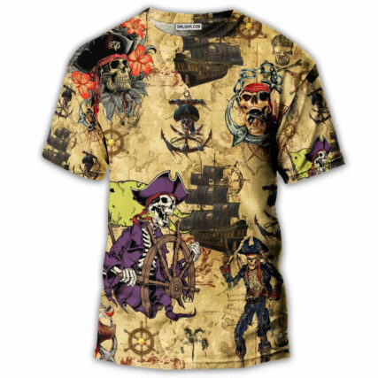 Skull Pirate So Scary - Round Neck T-shirt - Owl Ohh - Owl Ohh