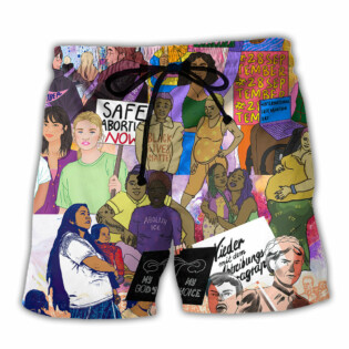 Anti Abortion, My Body, My Choice - Beach Short - Owl Ohh - Owl Ohh