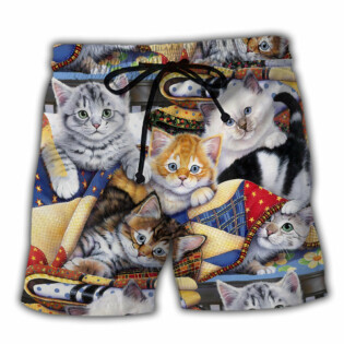 Cat Kitten Is So Cute - Beach Short - Owl Ohh - Owl Ohh