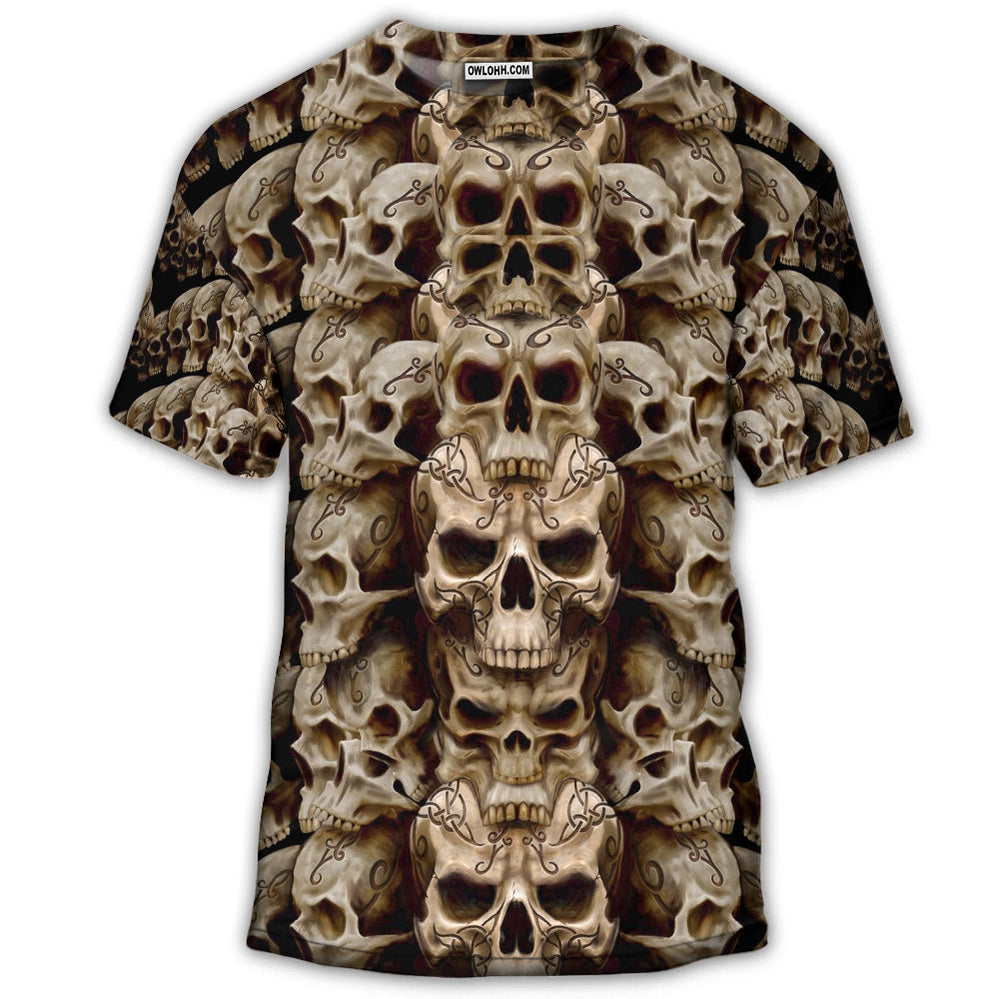 Skull Dark Inside Everyone - Round Neck T-shirt - Owl Ohh - Owl Ohh