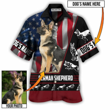 German Shepherd My Lovely Dog Custom Photo Personalized - Hawaiian Shirt - Owl Ohh - Owl Ohh