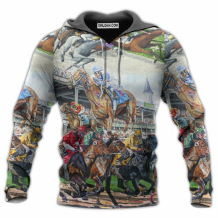 Horse Racing Be Strong Be Brave - Hoodie - Owl Ohh - Owl Ohh