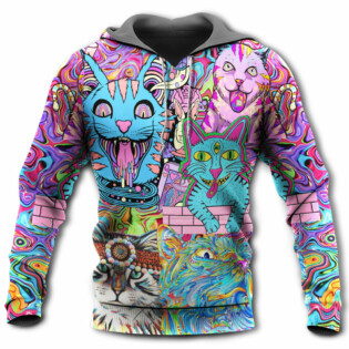 Hippie Cat Wonderful World - Hoodie - Owl Ohh - Owl Ohh
