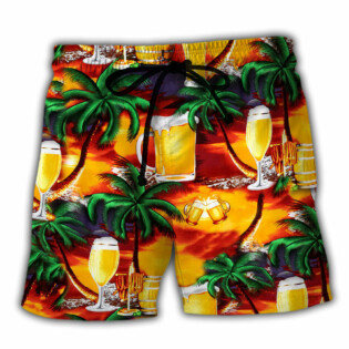 Beer in Paradise Tropical - Beach Short - Owl Ohh - Owl Ohh