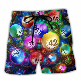 Billiard Funny Neon Colorful - Beach Short - Owl Ohh - Owl Ohh