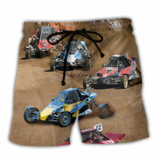 Autocross Cars Crazy Racing - Beach Short - Owl Ohh - Owl Ohh