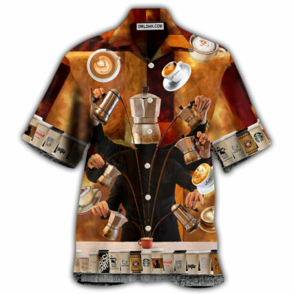 Barista Keep Calm It’s Coffee O’clock - Hawaiian Shirt - Owl Ohh - Owl Ohh