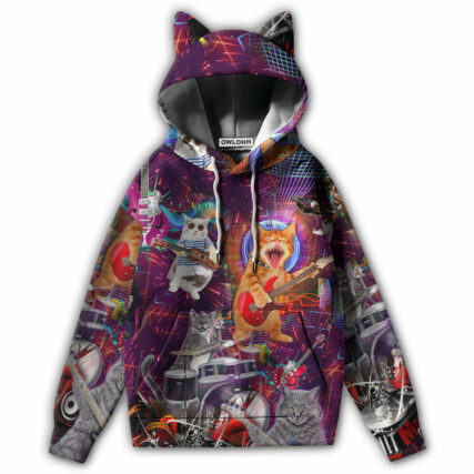 Cat Rocker Cool Style - Ears Hoodie - Owl Ohh - Owl Ohh