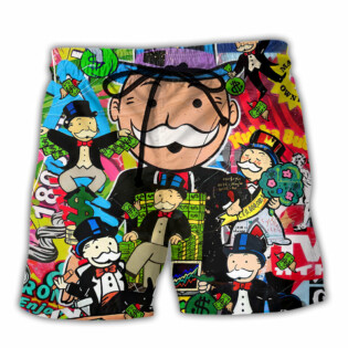 Banker Happy Raining Money - Beach Short - Owl Ohh - Owl Ohh