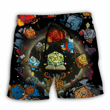 D20 Dungeon And Dragon - Beach Short - Owl Ohh - Owl Ohh