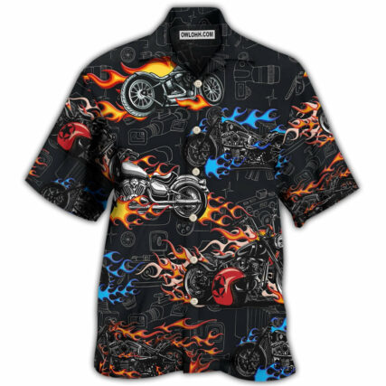 Motorcycle Photography I Like Motorcycles And Photography - Hawaiian Shirt - Owl Ohh - Owl Ohh