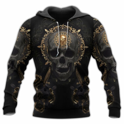 Skull Golden Skull True King Stay True Till Death - Hoodie - Owl Ohh - Owl Ohh