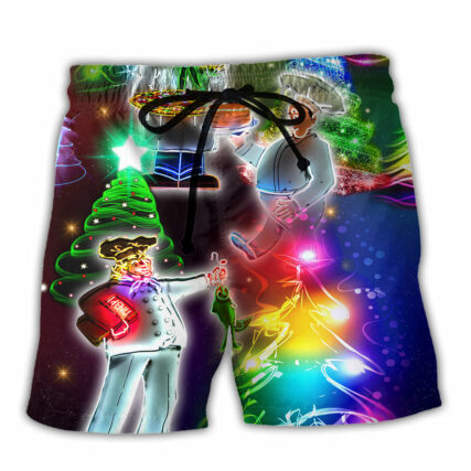 Chef Christmas Merry Everything Happy Always - Beach Short - Owl Ohh - Owl Ohh