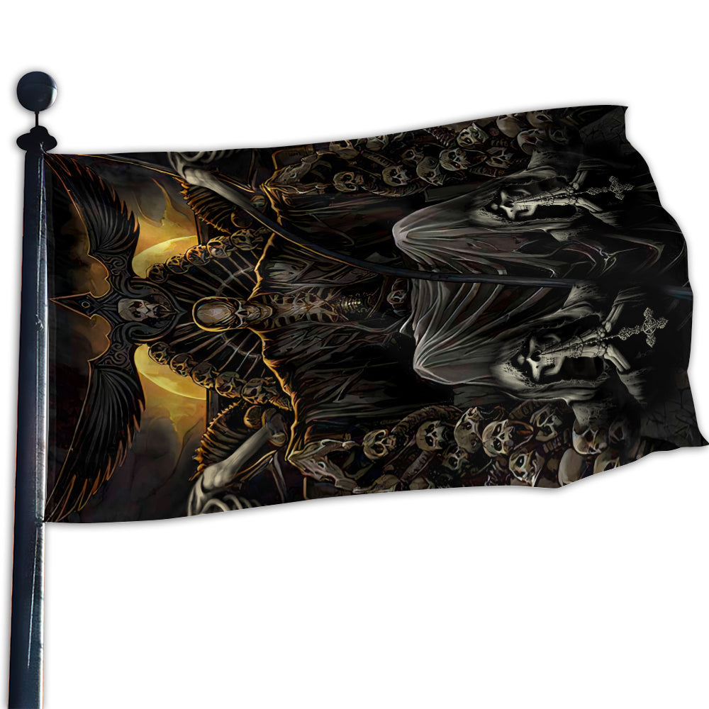 Skull Grim Reaper Dark - House Flag - Owl Ohh - Owl Ohh