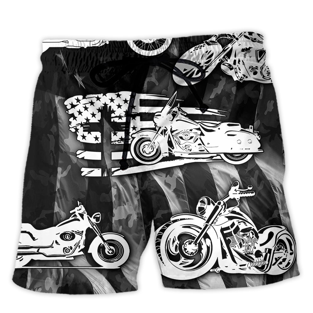 Motorcycle I'm A Simple Man - Beach Short - Owl Ohh - Owl Ohh