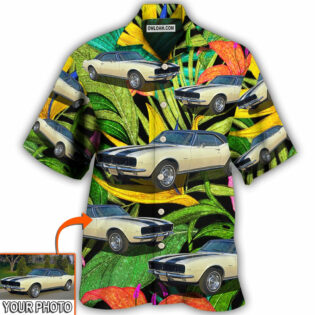 Car Camaro Car Classic Style Tropical Flower Custom Photo - Hawaiian Shirt - Owl Ohh - Owl Ohh