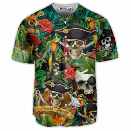 Pirate Skull Pirates Make Legends - Baseball Jersey - Owl Ohh