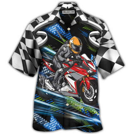 Motorbike Dog I Like Dogs And Motogp - Hawaiian Shirt - Owl Ohh - Owl Ohh