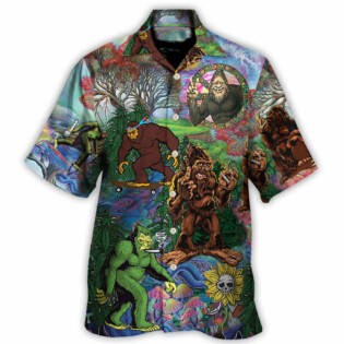 Hippie Bigfoot Peace Life Color - Hawaiian Shirt - Owl Ohh-Owl Ohh
