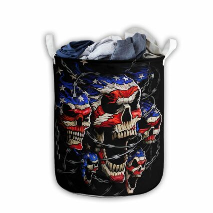 Skull Love America Forever - Laundry Basket - Owl Ohh - Owl Ohh