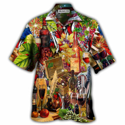 Wine Better For You Independence Day - Hawaiian Shirt - Owl Ohh - Owl Ohh