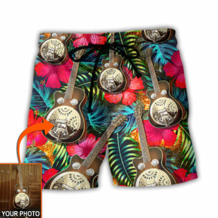 Guitar Various Style Tropical Custom Photo - Beach Short - Owl Ohh - Owl Ohh