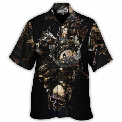 Skull Only In Their Death Can A King Live Forever - Hawaiian Shirt - Owl Ohh - Owl Ohh