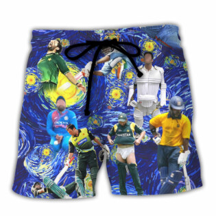 Cricket Sport Funny Play Amazing Style - Beach Short - Owl Ohh - Owl Ohh