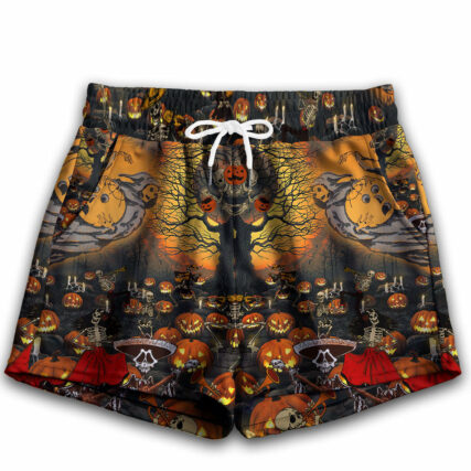 Skull Halloween Skull Darkness - Women's Casual Shorts - Owl Ohh - Owl Ohh