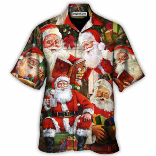 Christmas Santa Claus Story Nights Gift For Xmas Painting Style - Hawaiian Shirt - Owl Ohh for men and women, kids - Owl Ohh