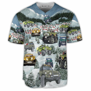 Jeep And Mountain Art - Baseball Jersey - Owl Ohh - Owl Ohh