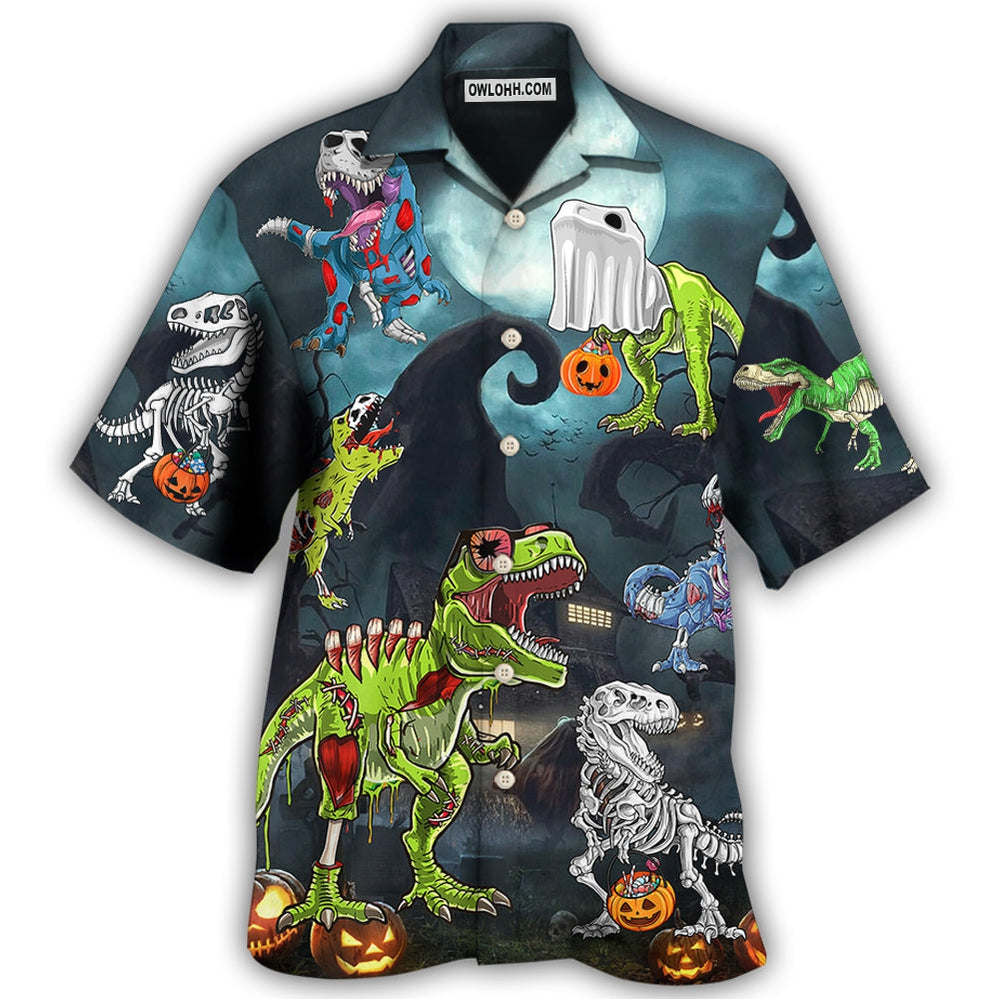Halloween Zombie Saurus Scary - Hawaiian Shirt - Owl Ohh - Owl Ohh