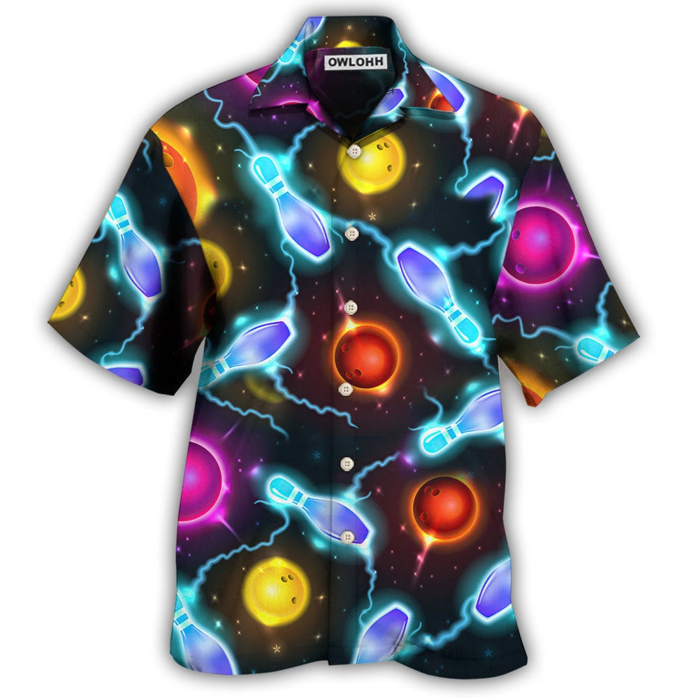Bowling Ball And Pins Amazing Galaxy - Hawaiian Shirt - Owl Ohh - Owl Ohh