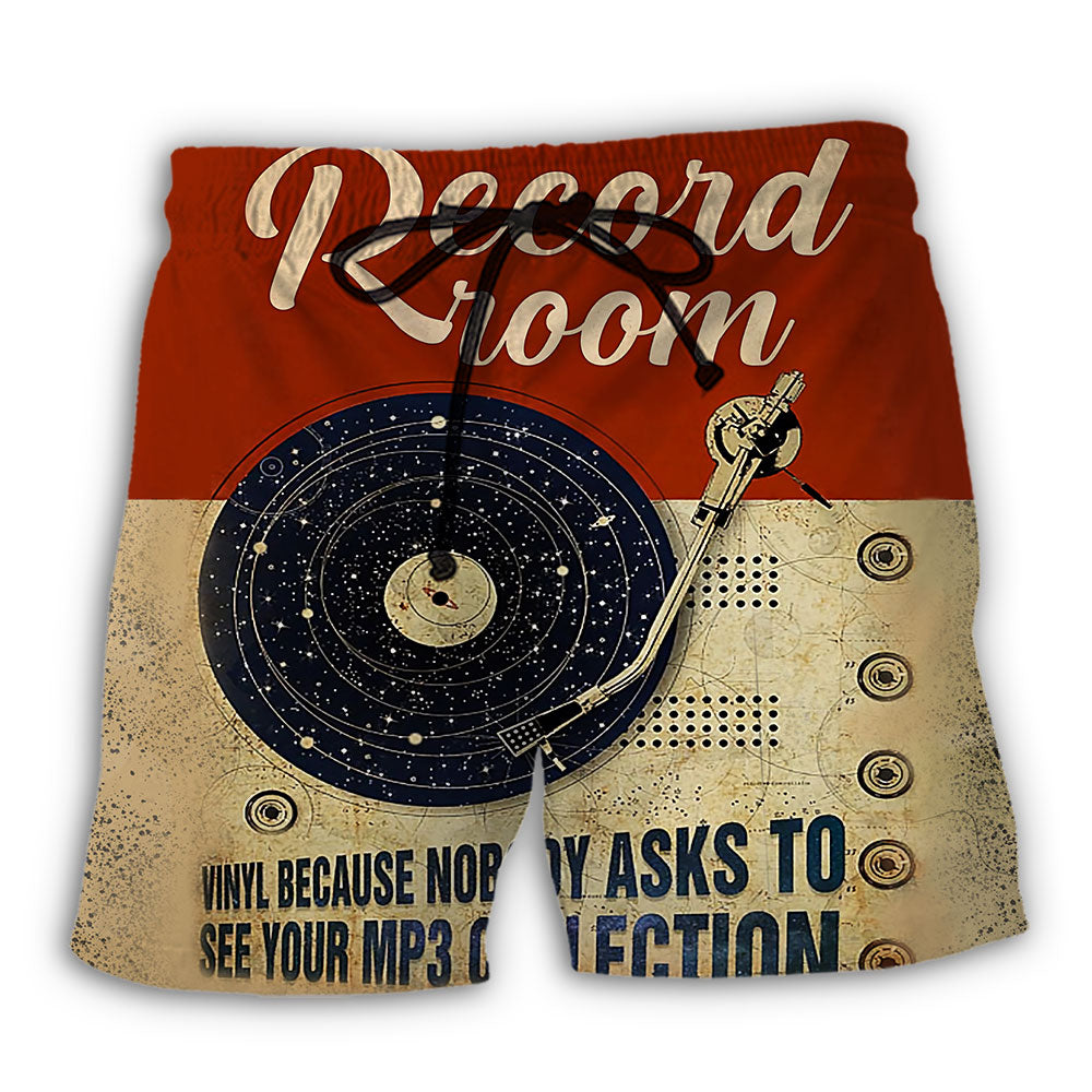 Music Retro Record Room - Beach Short - Owl Ohh - Owl Ohh