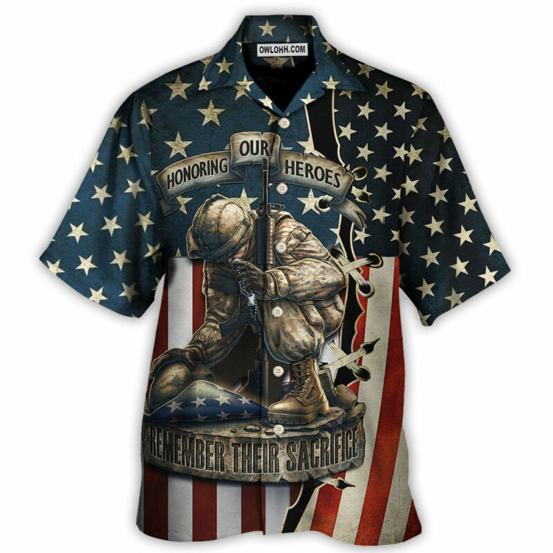America Honoring Our Heroes Remember Their Sacrifice - Hawaiian Shirt - Owl Ohh - Owl Ohh