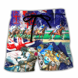 Australia Horse Lover Racing Lover - Beach Short - Owl Ohh - Owl Ohh