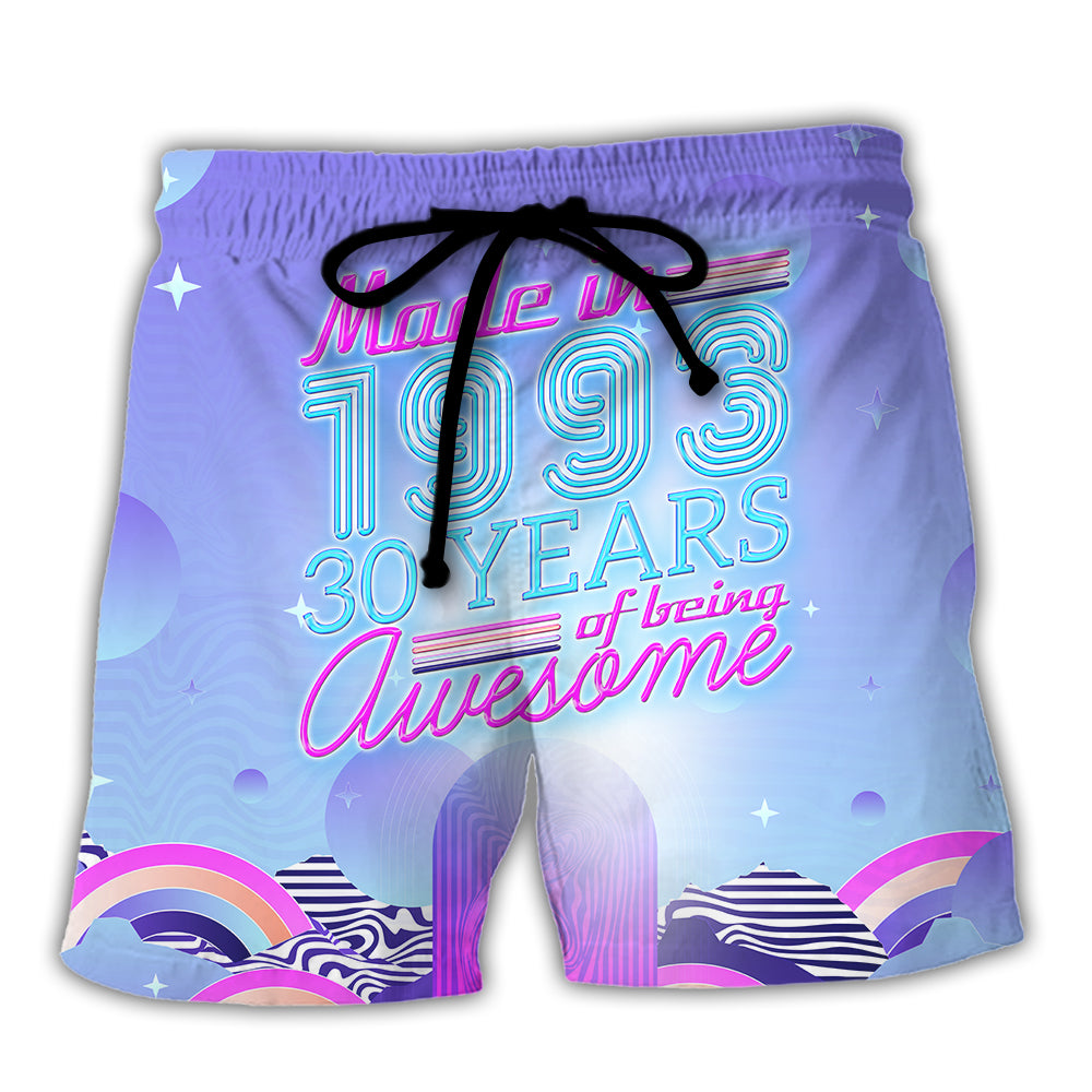 Age - Made In 1993 30 Years Of Being Awesome - Beach Short - BEAS03NGA210922 - Owl Ohh - Owl Ohh