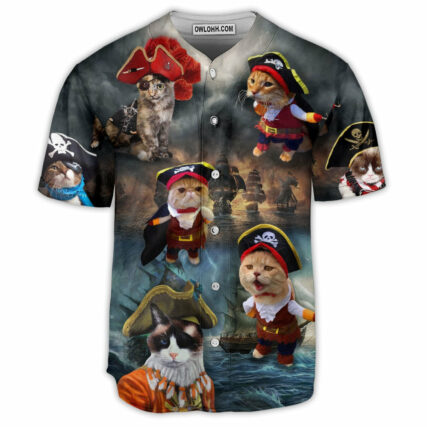 Pirate Cat Cute Style - Baseball Jersey - Owl Ohh