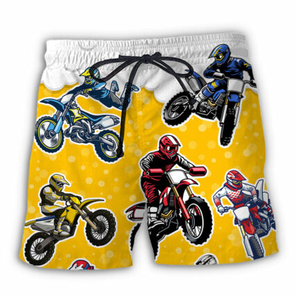 Beer I Like Beer And Motocross Style - Beach Short - Owl Ohh - Owl Ohh