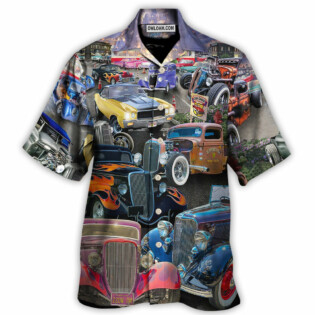 Hot Rod Diner Car Show - Hawaiian Shirt - Owl Ohh for men and women, kids - Owl Ohh